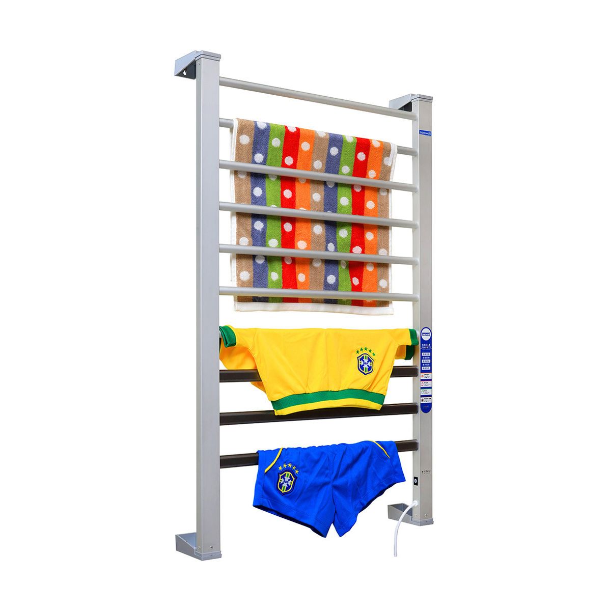 Smart Rack Dryer Towel Warmer Non drill hole quick installation Middle Size